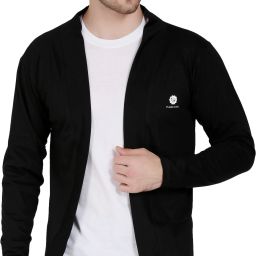 Men Flared Full Sleeve Black Shrug-image-15