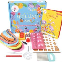 Paper Quilling Kit, Paper Stripes Art Box Activity for Girls, Hobby Craft Kit-image-2