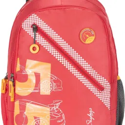 Large 34 L Backpack Polyester 34L Riddle School Backpack Red-image-64