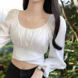 Pack of 2 Casual Bell Sleeves Solid Women White Top-image-22