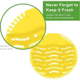nency enterprise Plastic Urinal Screen Mats with Fragrance for Bathroom Use (Lemon) -10 Pcs Set Waterless Commode Urinal image 4