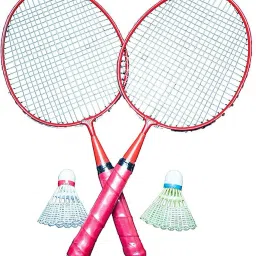 Badminton Racket for Kids - Baby Badminton Aluminium Toy Set for Children with Multicolour Shuttlecocks and Backpack Badminton Kit-image-54