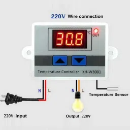 ktc cons labs W3001 digital temperature controller microcomputer thermostat switch thermometer new 220v AC thermostat Electronic Components Electronic Hobby Kit image 2