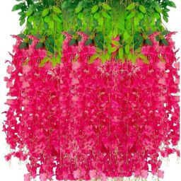 3.5 Ft Wisteria Artificial Flower Vine | Home, Festival, and Wedding Decor Pink, Pink Westeria Artificial Flower-image-67