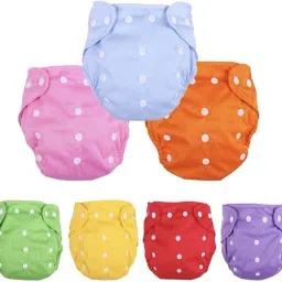 Adjustable Quick Dry Washable Reusable Cloth Nappy For New Borns (0-36 Months)-20