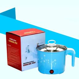 Electric Mini Cooker Steamer Cook pots for Cook Noodles/hot Pot/Rice Maker W109 Rice Cooker, Egg Cooker, Egg Boiler, Deep Fryer, Electric Pressure Cooker, Travel Cooker-22