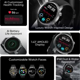realme Watch S2, 1.43" AMOLED Display, Super AI Engine & upto 20 days battery Smartwatch image 2