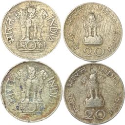 20 Paise Gandhi & Lotus Commemorative Coin of 1969 for Gifting & Collection Medieval Coin Collection-image-40