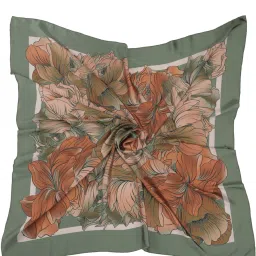 Floral Print Polyester Women Beige Fancy Scarf, Faux Turtleneck Neck Cover, Scarf, Stole-image-38