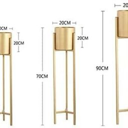 uniqueart Floor Flower Stand Iron Frame Display Stand ,Metal Pots with 3 Different Size Iron Vase image 2