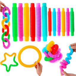 Pull & Pop Tubes Toy for Kids Imaginative Play & Creative Colorful Sensory Toys-17