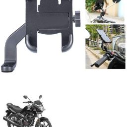 Mirror Fitting Metal Mobile Holder For Honda CB Unicorn 150 Bike Mobile Holder-3