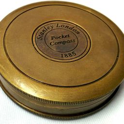 Brown Finish Brass 3 Inch Compass Maritime Stanley London 1885 Compass Item Compass-10