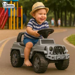 panda baby products Speedy Ride on Jeep for Kids with Music & Light Car Non Battery Operated Ride On-picture-16