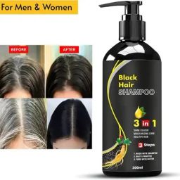 3 in 1 Herbal Hair Dye Black for Women & Men 100% Coverage Shampo pake of 1-image-74