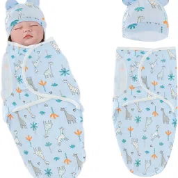 Printed Single Hooded Baby Blanket forMild Winter-image-73