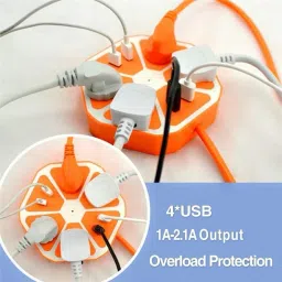 MOBONE Socket Extension Board with 4 USB 2.0 Amp Charging Point Universal USB Charger Data Card image 4