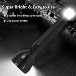 zeno volt JY 9050 Superr Table Lamp WIth High Power Torch (Black, 27 cm, Rechargeable) 6 hrs Torch Emergency Light image 3