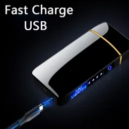 ATY_595A_FINGER TOUCH ELECTIRC LIGHTER LED RECHARGEABLE USB DUAL ARC LIGHTER Pocket Lighter-image-8