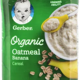 gerber Organic Oatmeal Cereal, Banana , 8 oz (227 g) Cereal-picture-13