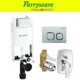 Half Frame Concealed Cistern, with divater body upper crust set of 1 pic 225 Dual Flush Tank-1