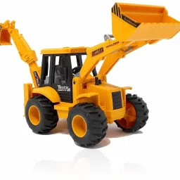 Exclusive Construction Series Set of Construction Vehicles Friction Power Wheels Toys for 3+ Year Old Boys|Kids - 2 in 1 JCB-image-2
