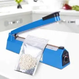 12 Inches Heat Packing Sealing Machine , Polythene, Packet, Plastic Bag Pouch Impulse Sealer for Packaging, Seal for Table Top with Extra Replace Element and Bottle Opener (Blue) Hand Held Heat Sealer (300 mm) Table Top Heat Sealer-25