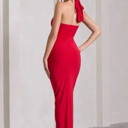 Women Bodycon Red Maxi/Full Length Dress-image-53