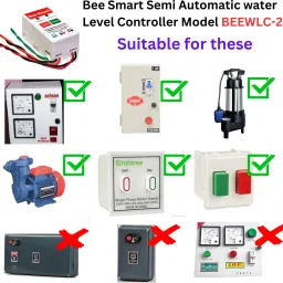 BeeSmart Semi Automatic Water Level Controller Manual on Auto Off 30 A Relay Model -BEEWLC-2 Wired Sensor Security System image 4