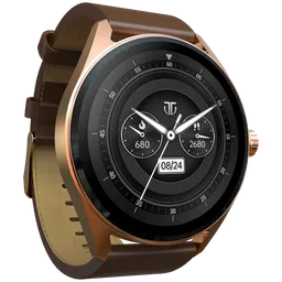 TITAN Crest Smartwatch with Bluetooth Calling (36.3mm AMOLED Display, IP68 Water Resistant, Brown Strap) image 4