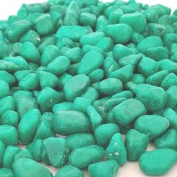 Decorative Ornamental River Rock Tumbled Stones for Plant Pots Home Decor Crafts Garden Decoration (Dark Green, 1 Kg) Painted, Polished, Regular Angular, Asymmetrical Marble Pebbles-image-2