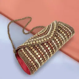 Party Maroon Clutch-image-1