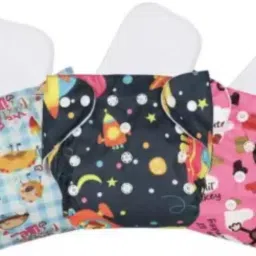 Reuse Nappy Cloth Button Diaper & 5 Layer insert (0-24m) P3 - S - M (6 Pieces)-image-21
