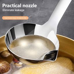 Oil Separator Spoon Stainless Steel Olive Spoon-12