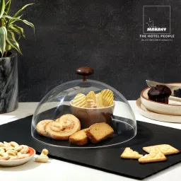 Acrylic Cake Food Cover Dome Cloche 8"/ 20cms (Pack of 1). Acrylic Cake Server-17