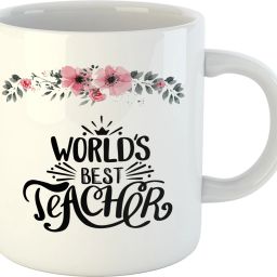 Printed Coffee / Cup, Quote - World Best Teacher , Color : White, Size : 330 ml, Best for Gifting, Party, Anniversary, Birthday Gift, Model No. M-38, 11 (CCP-M-38) Ceramic Coffee Mug-image-70