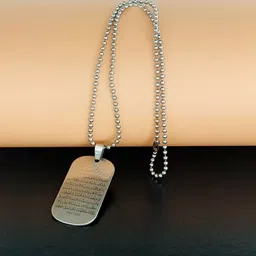 m men style Religious Quran Islamic Allah Muslim Islamic Jewelry Aayat Al Kursi Ramadan Gift Sterling Silver Stainless Steel Pendant Set-picture-14