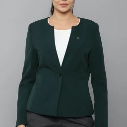 Women Solid Single Breasted Casual Blazer-image-69