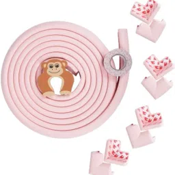 Baby Proofing Kit Covering Sharp Edges of Bed,Table & Furniture Pink-picture-8