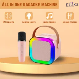 Nilika Enterprises Mini Wireless Bluetooth Karaoke Speaker with Mic RGB Lights Portable Mic Speaker 5 W Bluetooth Speaker image 2