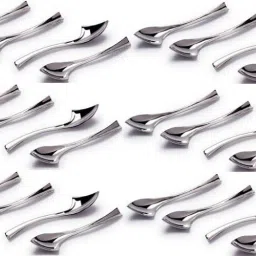 24 PCs Side Cut Spoon Stainless Steel Ice-cream Spoon Set-image-25