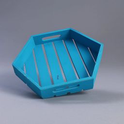 Hexagon Pine Wood Gift Basket for Gift Packaging, Diwali Hampers, Gifts Wooden Fruit & Vegetable Basket-image-16