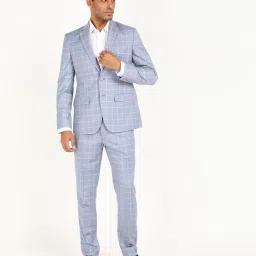 Men 2 Piece Suit Checkered Suit-image-22