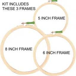 qroof Embroidery Starter Kit 8,6,5 Hoop ,25 Multi Threads,15 Needles, 1 Threader image 2