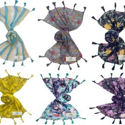 Printed Cotton Blend Women Multicolor Fancy Scarf, Scarf, Stole-image-48