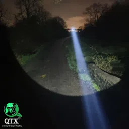 qtx SMALL SUN Rechargeable 1500 Meter LED Waterproof 3 Mode High,Low,Sos Industrial Security Purpose Metal Flashlight Torch Emergency Light Torchlight Torch image 5
