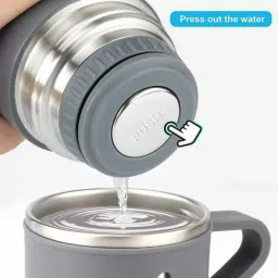 rapid Vacuum Insulated Flask Set 3-Cups set for Hot & Cold Drink Set [Upto 12-Hours] 500 ml Flask image 3