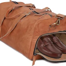 20 L Gym Duffel Bag - Vintage Brown Elite Travel Duffel Bag - Brown-image-53