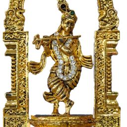 Decorative brass car dashboard idols Arch Krishna Decorative Showpiece - 9 cm-image-52