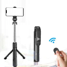 Wanzhow Tripod Stand Selfie Stick for for Mobile and All Smart Phones Selfie Stick 3 Axis Gimbal for Mobile image 2